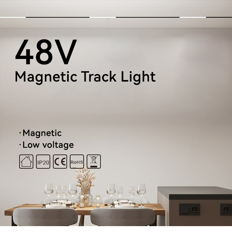 Grille Magnetic Lighting Track 40W Recessed Magnetic Track Lighting