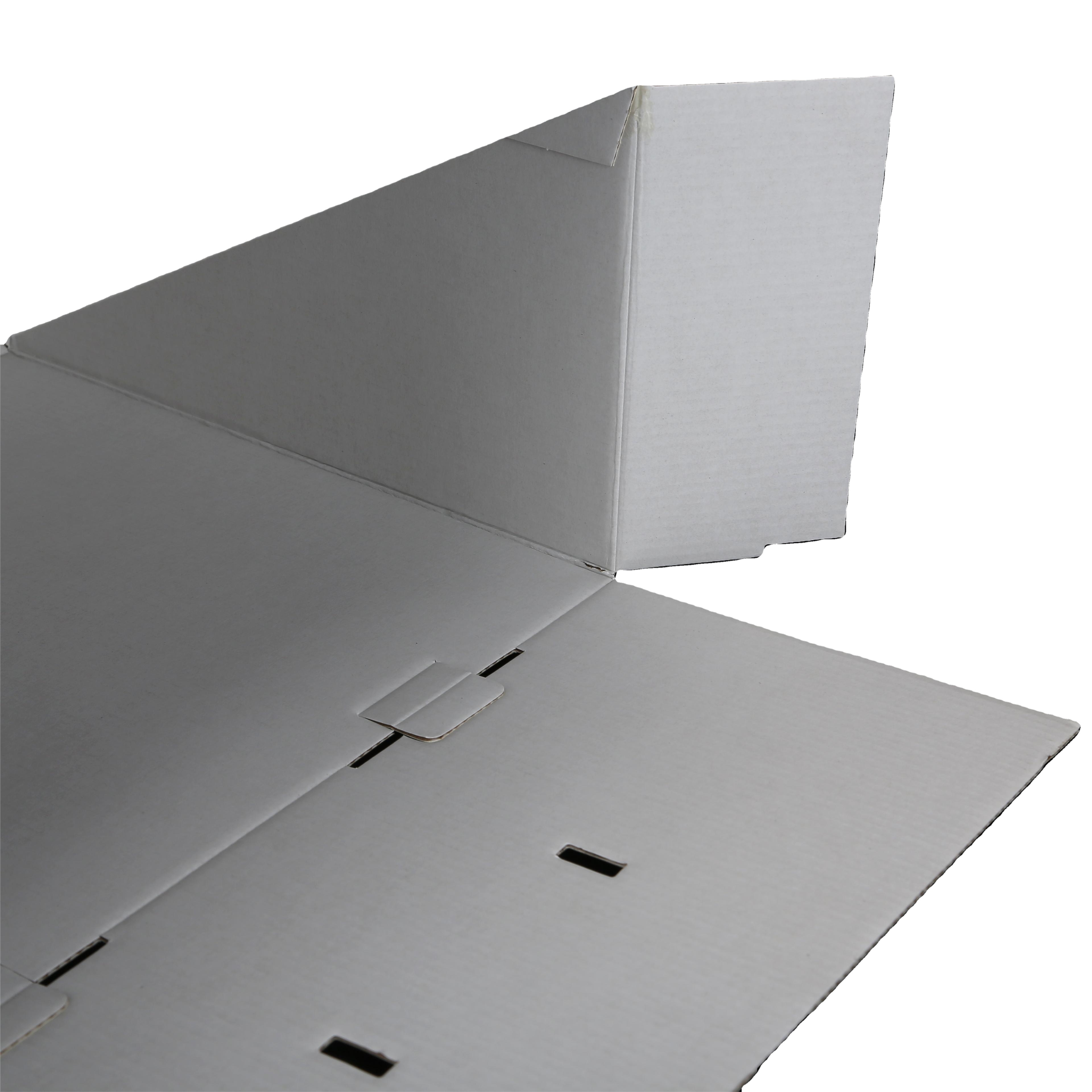 Custom Logo Corrugated Paper Packaging Tuck End Gift Box with Plastic Handle Made from Recycled Materials and Rectangular