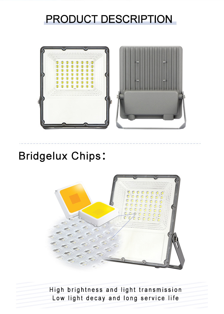 RGB Solar Powered Flood Lights Led 30w 60w 200w Sport Ground