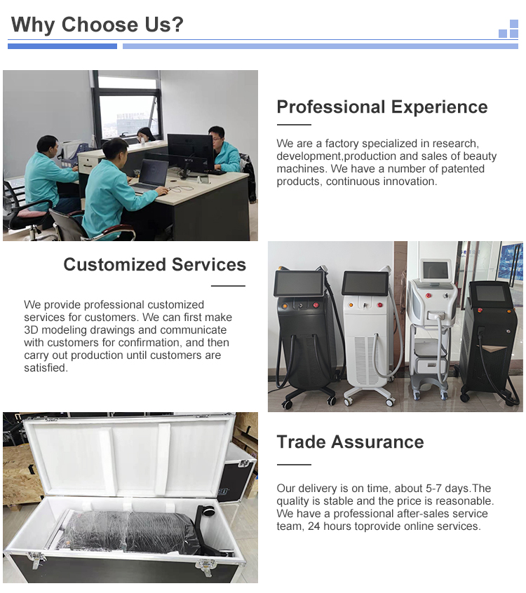 808 Diode Laser Hair Removal Machine 755nm 808nm 1064nm Diode Laser Equipment Triple Waves
