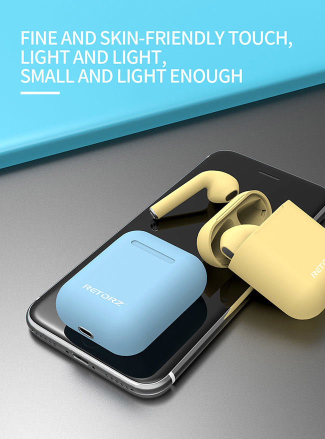 Macaron Pink Blue Yellow Waterproof 4h TWS Bluetooth Earphones