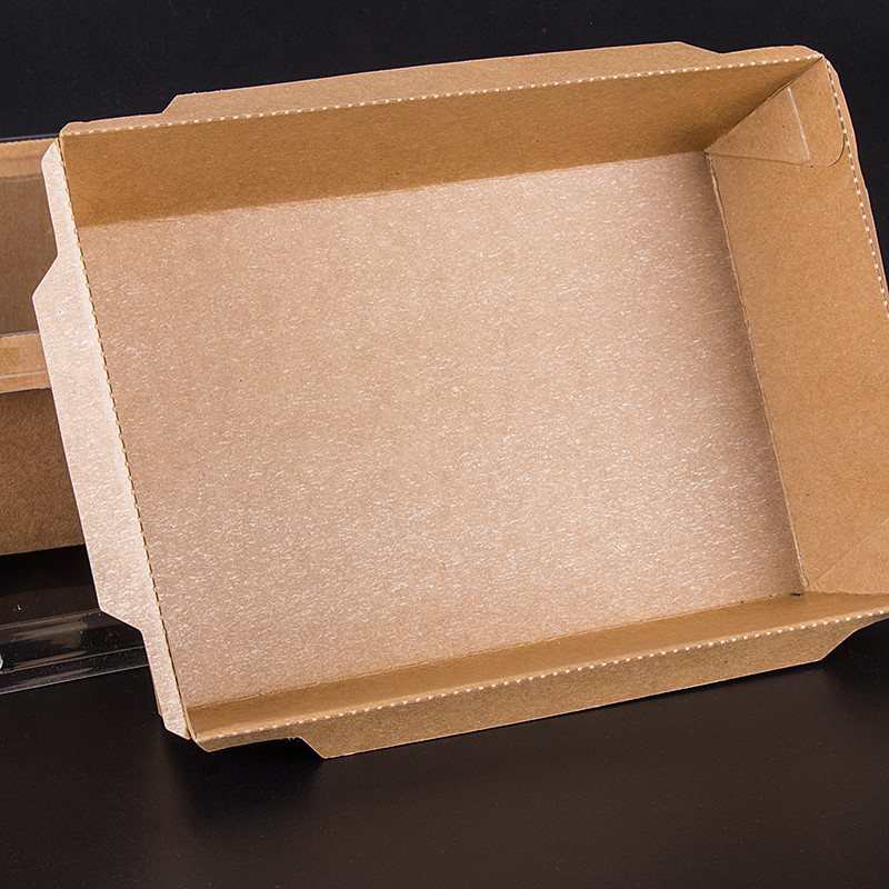 Rectangular Salad Kraft Lunch Box Disposable Biodegradable 500ml - 2100ml
