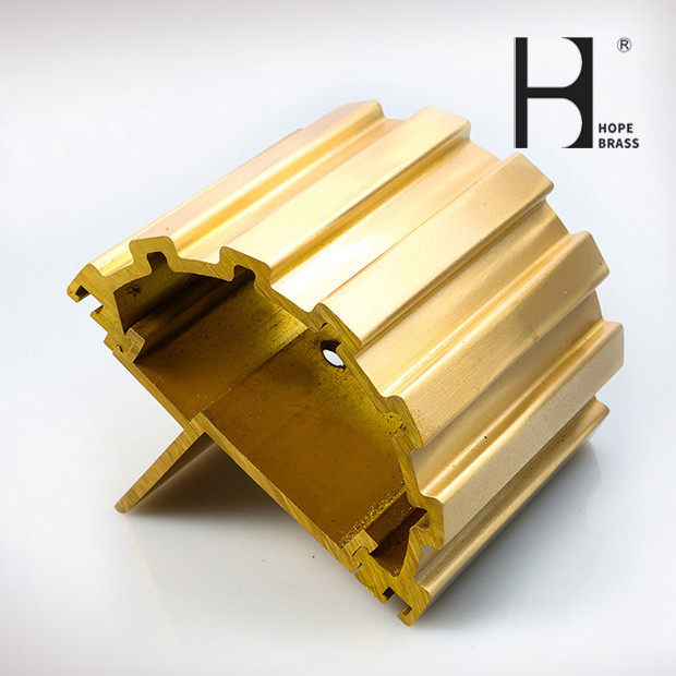 Lead Free Brass Special Shapes / Copper Extruding Profiles Exporter Customized Brass Extrusion Profiles Copper Alloy ODM