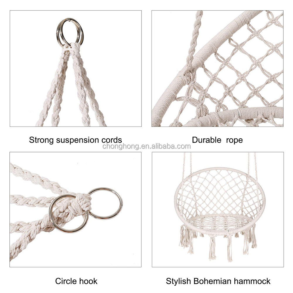 Hammock Patio Swing Chair Yard Garden Macrame Swing Hanging Chair Pet Hammock