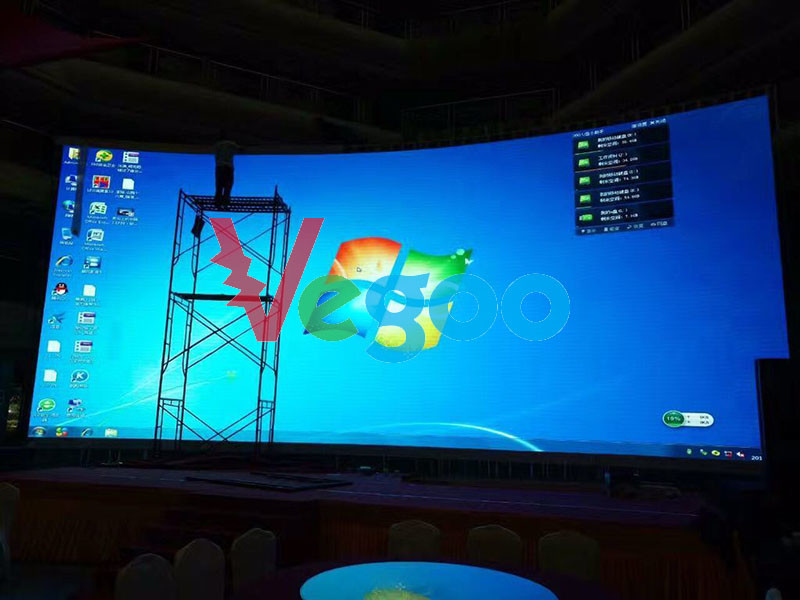 Light Weight Curve P10 Outdoor Full Color LED Display Module 7500cd/㎡