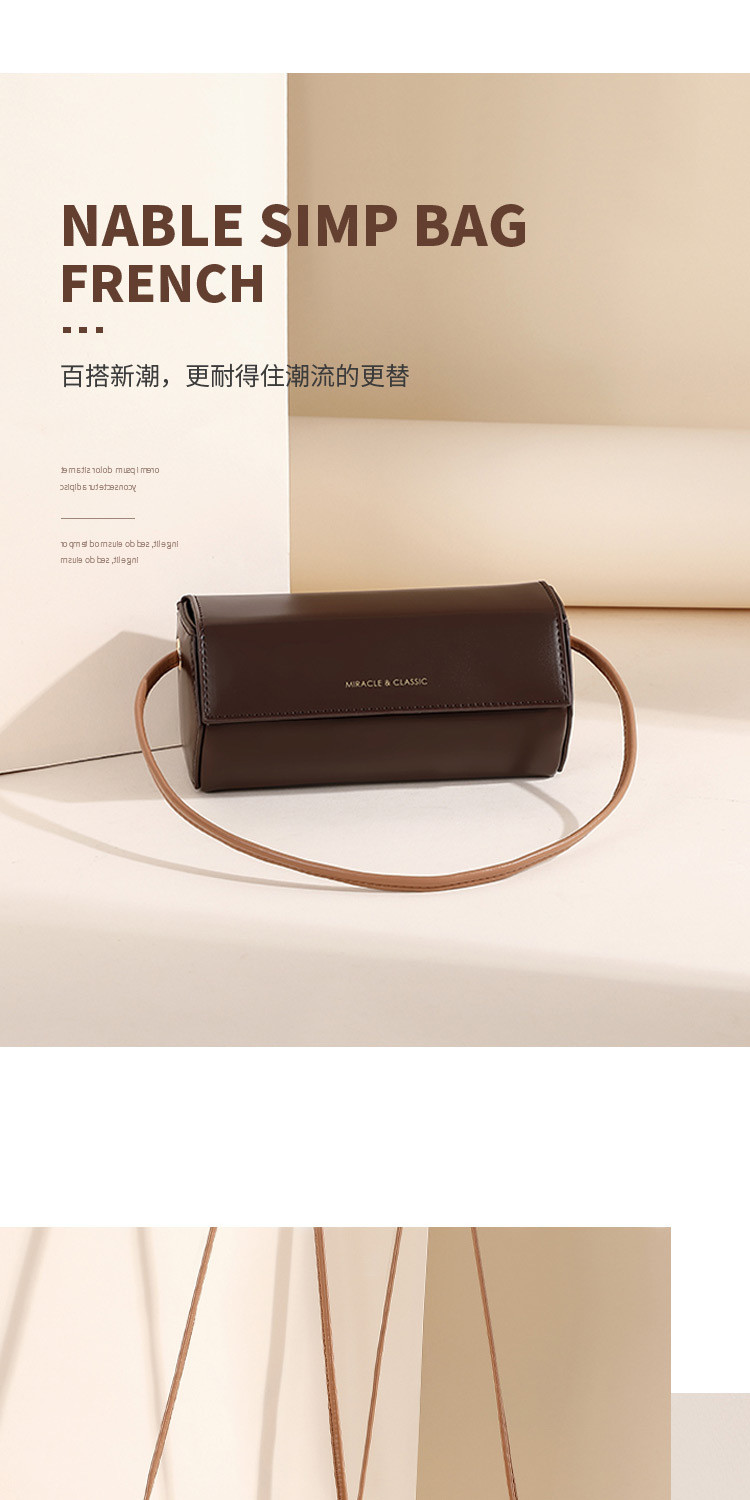 2024 NEW SIMPLE FASHION SMALL BAG NETWORK RED EVERYTHING SINGLE SHOULDER CROSSBODY FEMALE BAG FASHION NICHE CYLINDER BAG