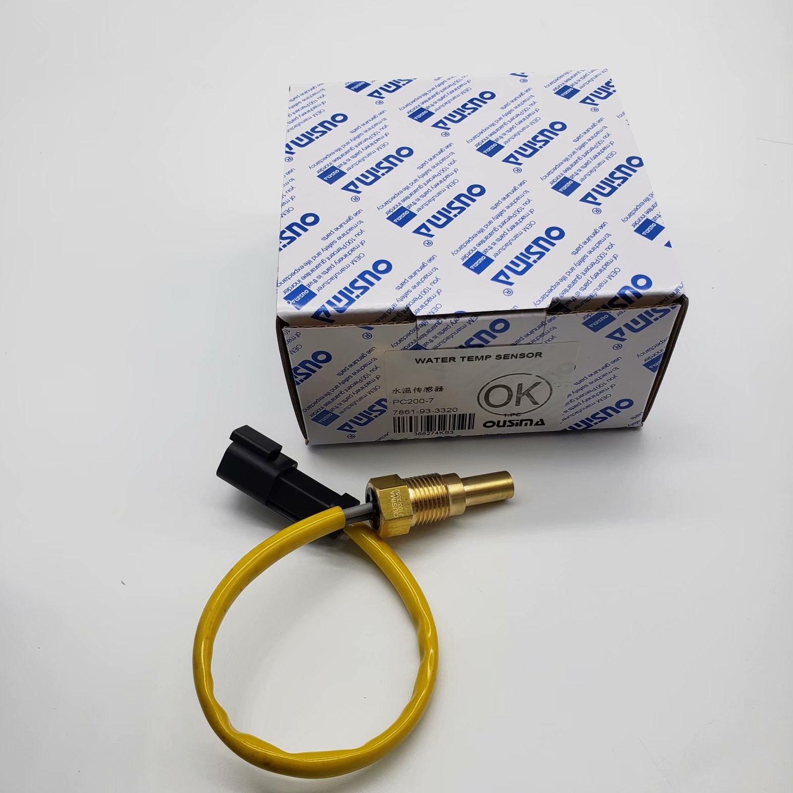 OUSIMA 7861-93-3320 Water Temperature Sensor For Komatsu Excavator Sensor Part 7861933320 PC200-7