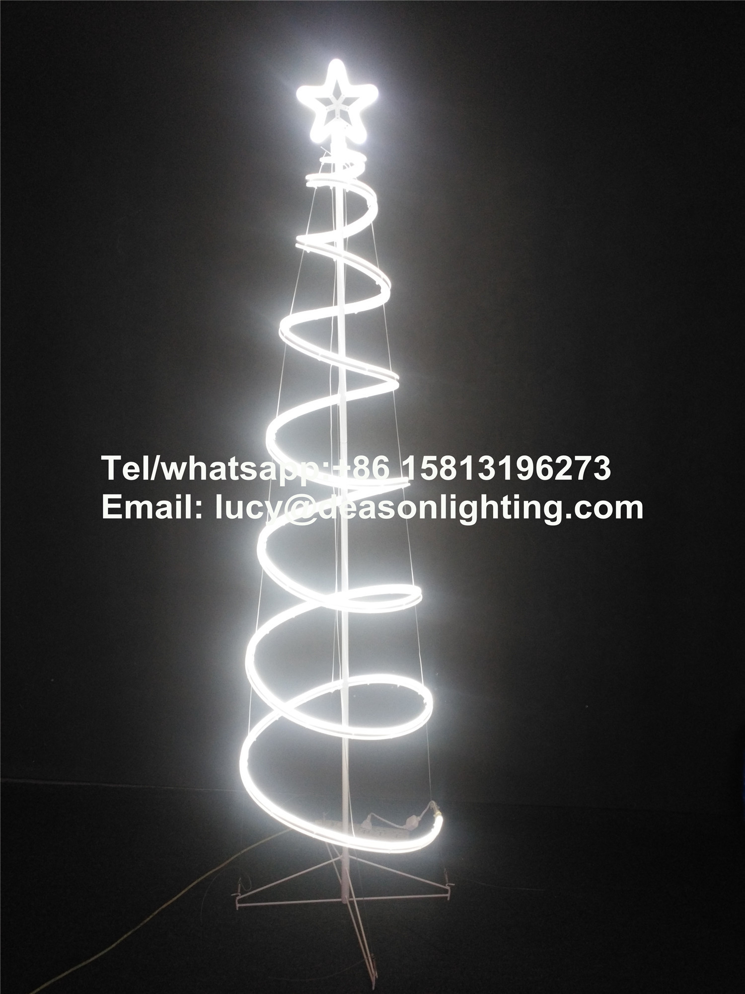 led spiral christmas tree