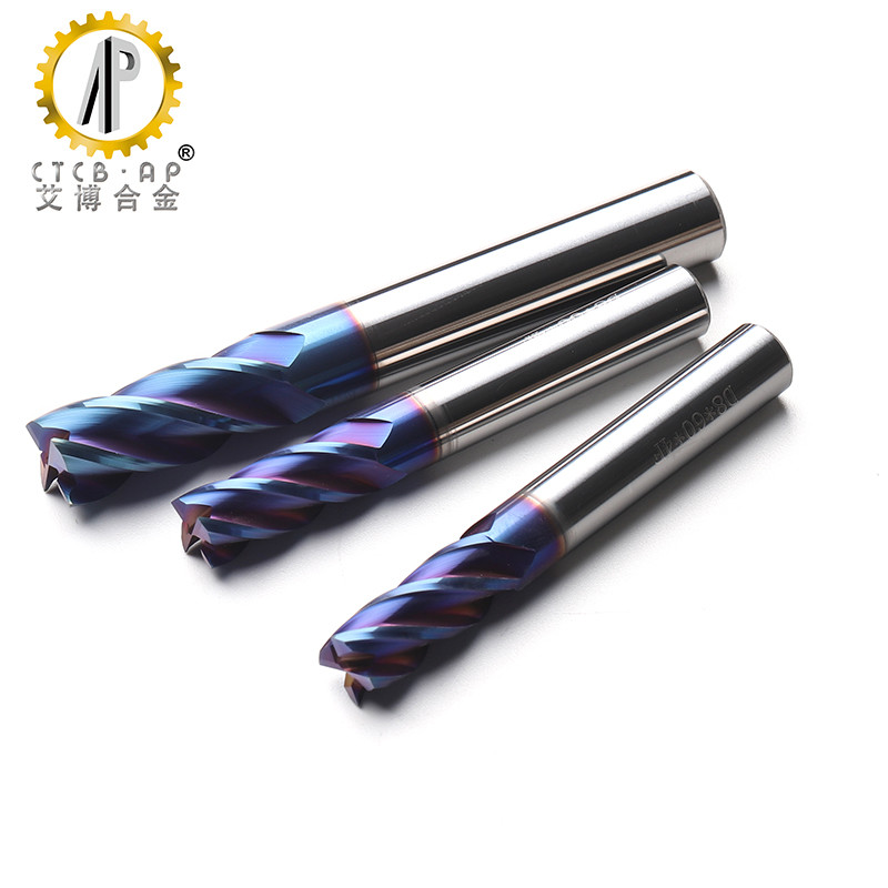 HRC 65 CNC Passivation Tungsten Carbide End Mill With Chamfered Bottom