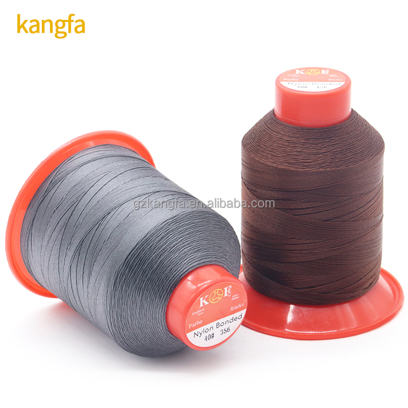 Multicolor Tex135 Nylon Bonded Thread for High Tenacity Sewing in Sofa Leather and Shoes
