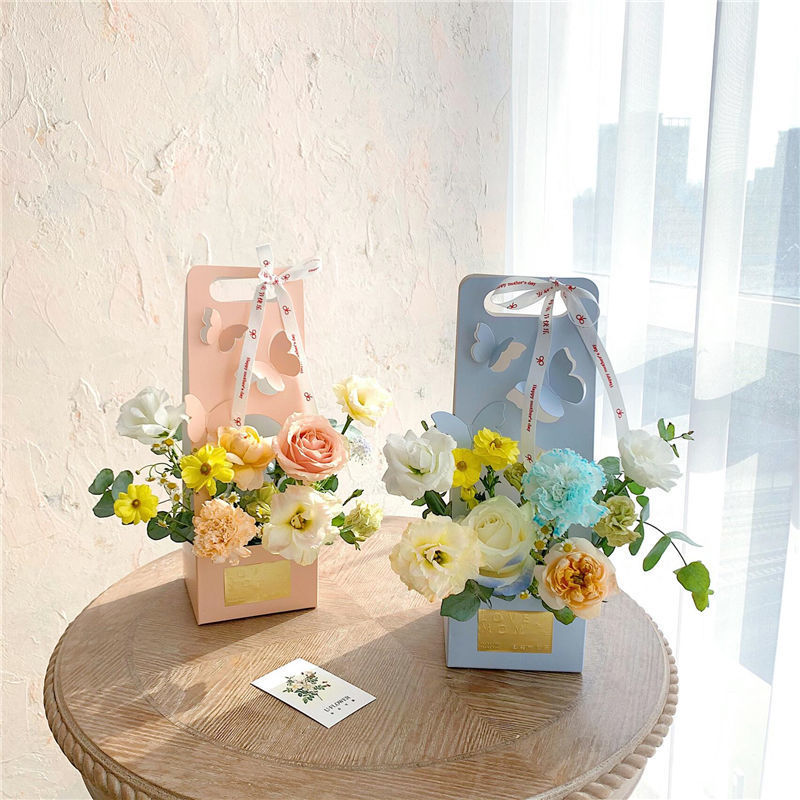 Customized Different Shape Colorful Folding Recyclable Gift Boxes for Flowers Decoration