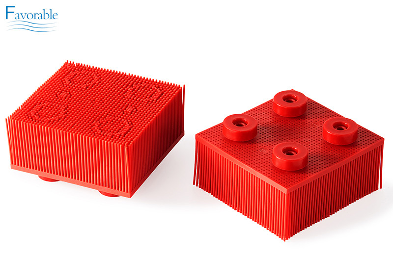 130297 Propack Thin Nylon Bristle Vector 5000 Red Round Foot Block