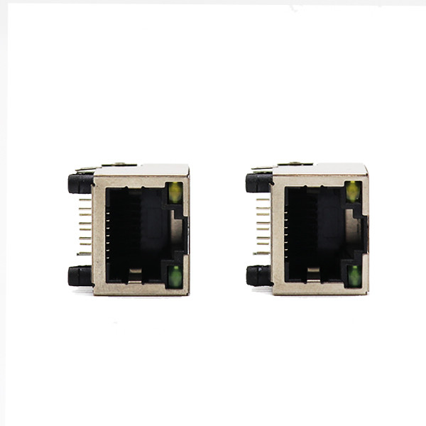 1x1 Port Shielded Female Jack 8P8C RJ45 Connector With Led Modular Jack
