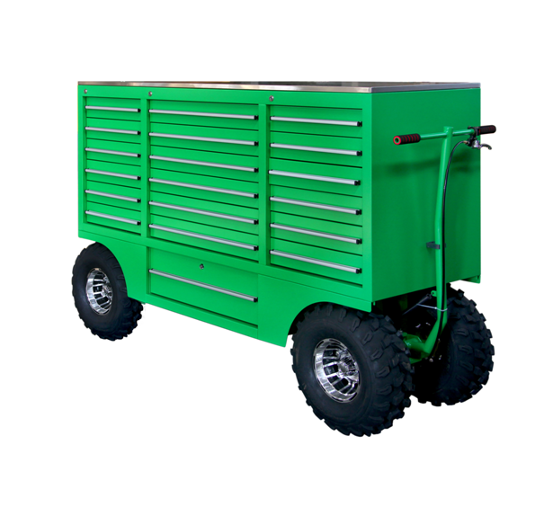 Car Repair Garage Workshop Tool Cabinet System with 15 Drawers and 72" Rolling Storage