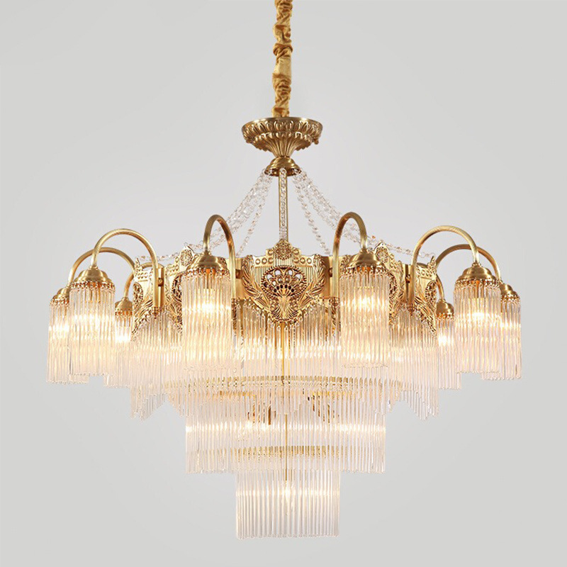 JYLIGHTING Modern Peafowl Chandelier Crystal Tassels Brass Pendant Lamps Remote Home Office Decor for Villa Bedroom Hanging Modern Pendant Light