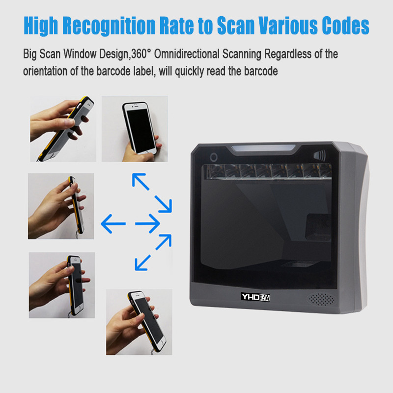 Yhdaa 2d Cmos Qr Code Scanner Desktop Usb Reader