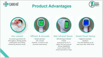 Non-Contact Digital IR Medical Infrared Forehead Thermometer with High Accuracy 1