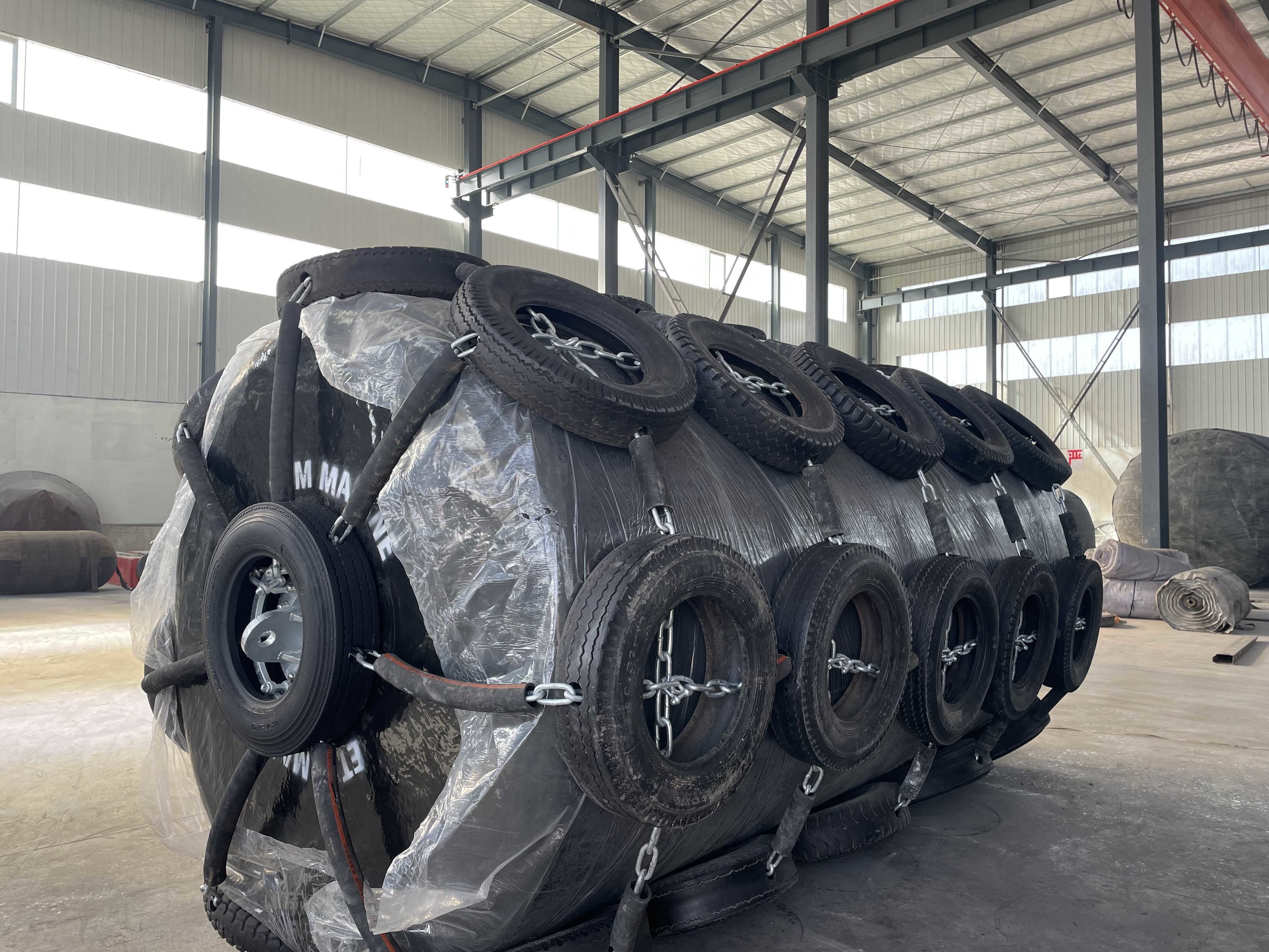 STS And STD Marine Floating Tyre And Chain Net EVA Foam Filled Fender