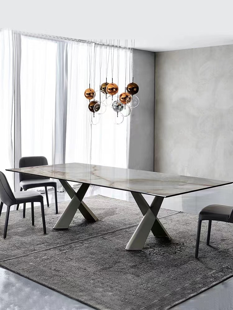 luxury rectangular dining table set 4 seater 6 8 dining room furniture marble dining table