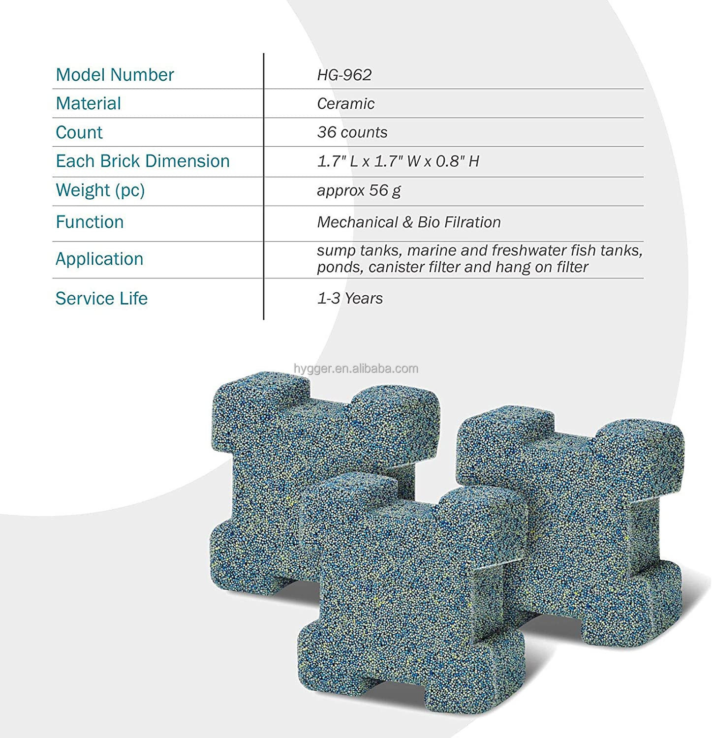 Mechanical Bio Filter Media Ceramic Cube Brick 36 Counts For Reef Tank