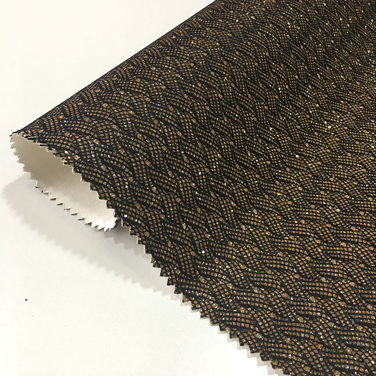 Shinning Sheer Sparkle Fabric , Glitter Material Fabric Shoe Upper Pattern