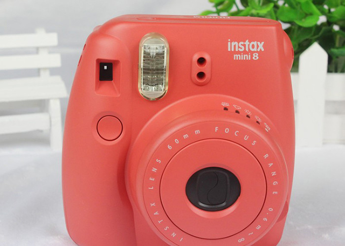 Fuji Instax mini 8 camera once imaging film lomo vertical shot for travel