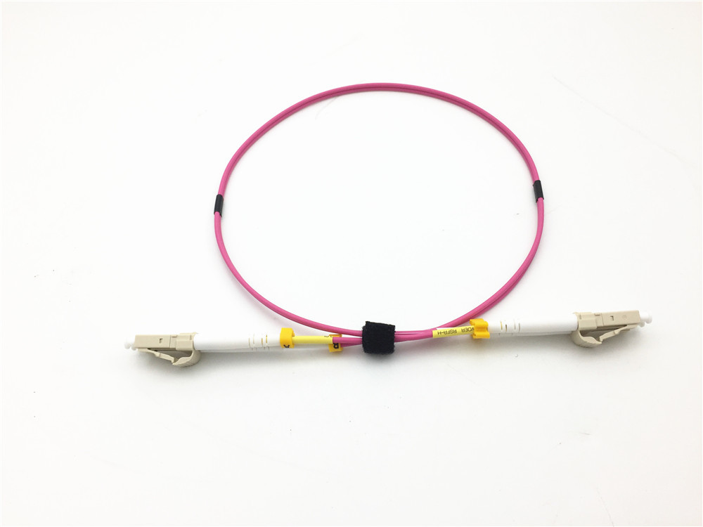 OM4 50/125 LC To LC Duplex 2.0mm Multimode Fiber Optic Cable