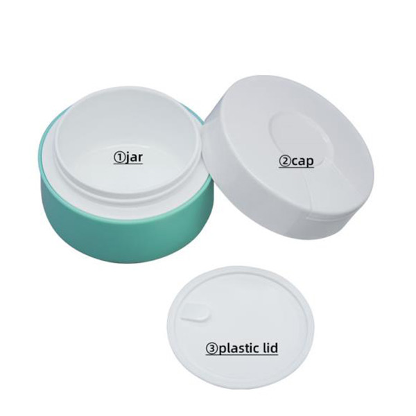 50ml Plastic Cosmetic Cream Jar Custom Color White Transparent Pink Blue Portable Anti-Pollution