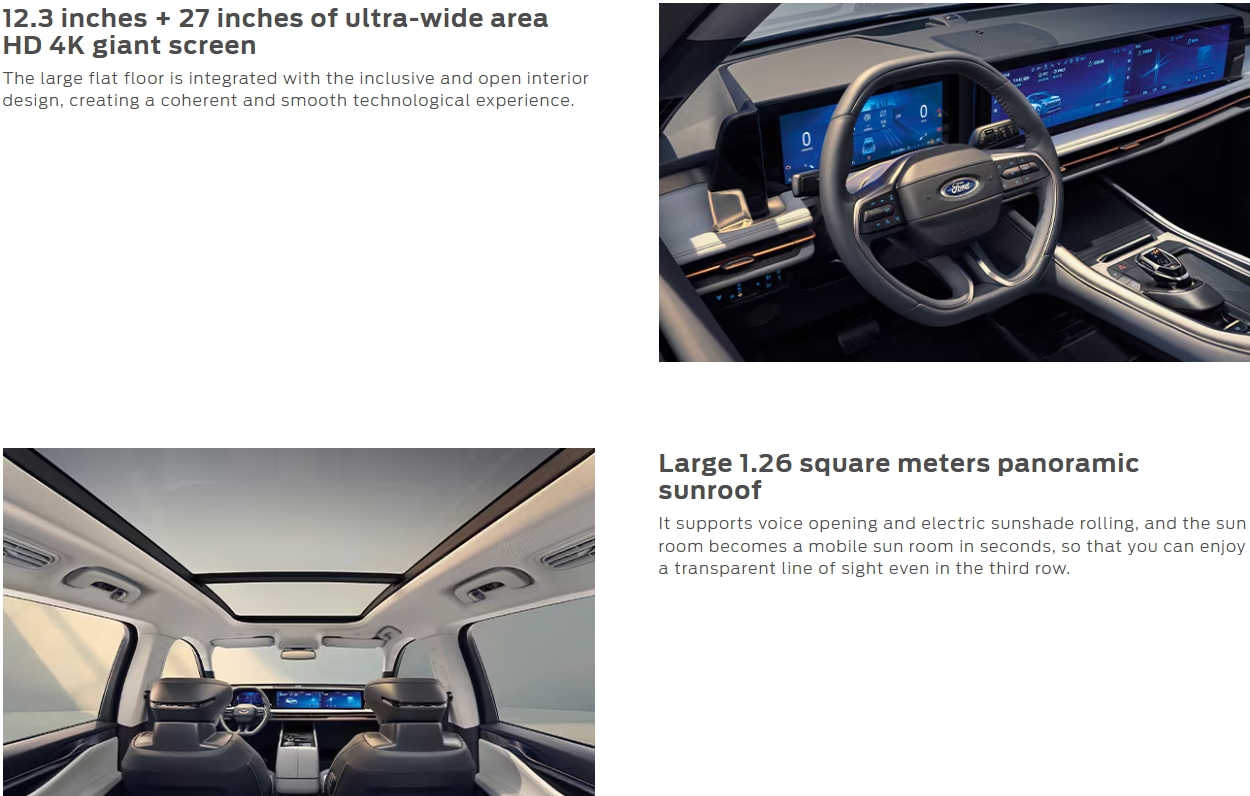 Ford Edge L Electric Car Advanced Technology and Energy Oil-Electric Hybrid with Ternary Lithium Battery