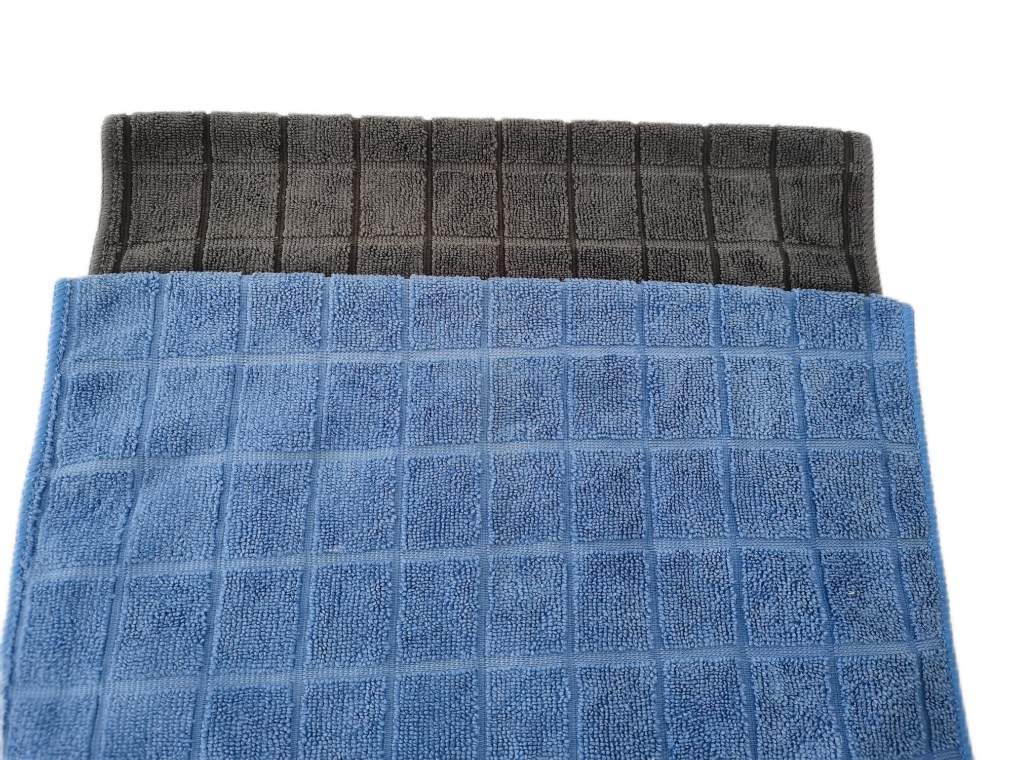Soft Big Grid Warp Cloths Microfiber Kitchen Cleaning Cloth Dish Washing Towel