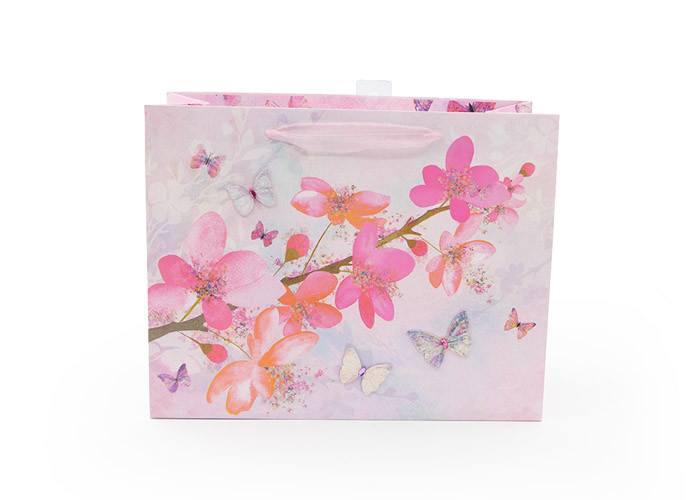 Custom Extra Large Gift Wrap Bags Beautiful Butterfly Style Matt Lamination