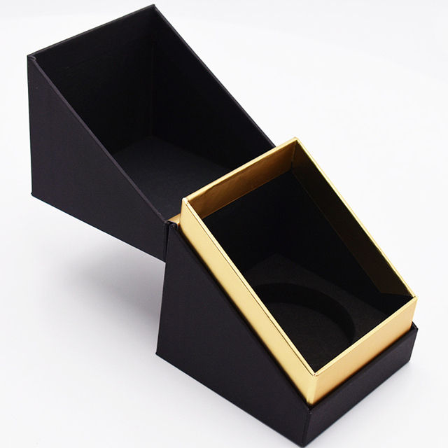 Embossing Rigid Black Candle Boxes Jars With Lid UV Coating OEM