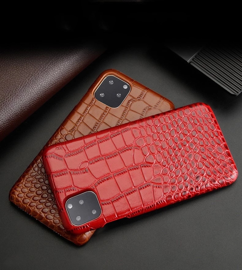 Fashion element Genuine Leather Classic Customized Cell Cover For iPhone 12 Pro Max