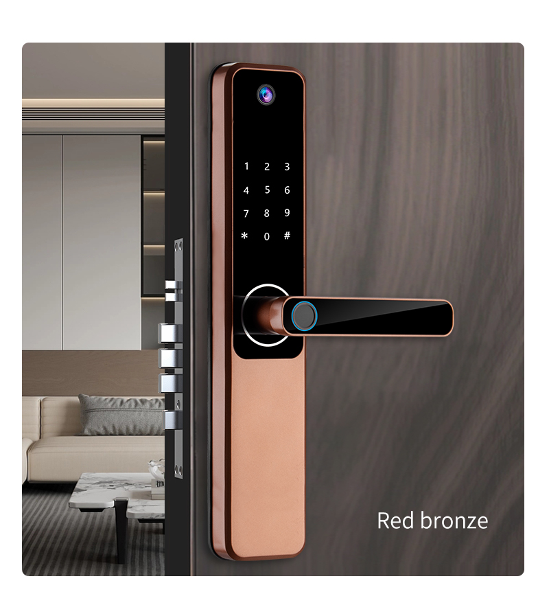 S802pro Camera Door Lock ROHS Digital Door Lock With Camera