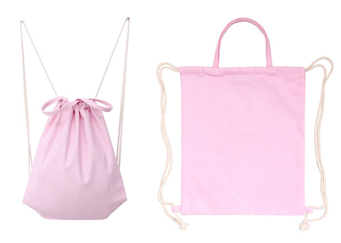 Custom printed logo solid color handhold backpack travel drawstring bag student backpack