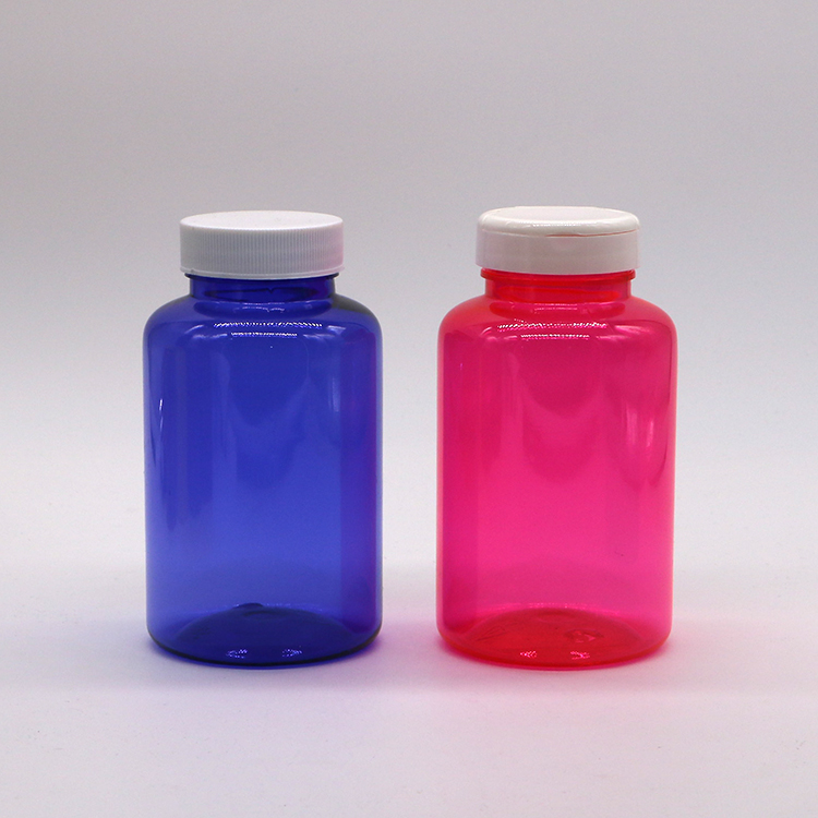 300ml/10oz Round Shape PET Plastic Bottle with Flip Top Cap for Pill Bottle Container