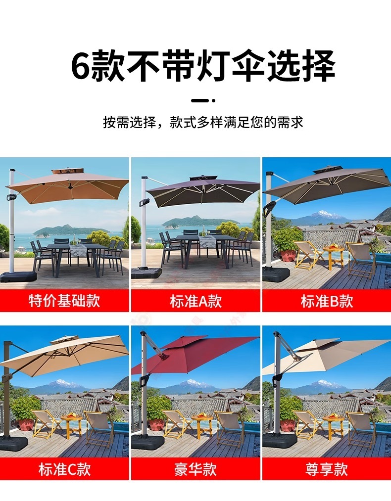 "Outdoor Patio Umbrella - Large Garden Sunshade for Terrace, Balcony, Courtyard, and Open Spaces (Roman Style)"