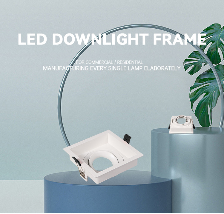Commercial Adjustable Anti-Glare GU10 Recessed Spotlight Downlight Frame