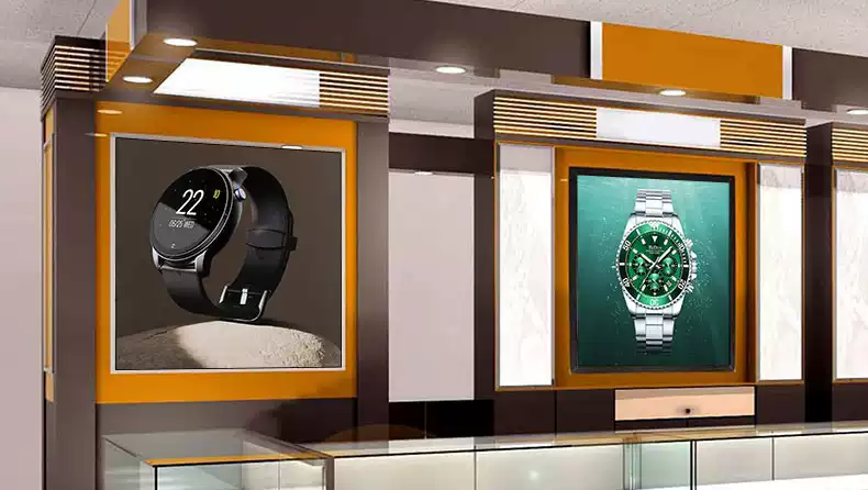 23.6 Inch Wifi Digital Signage Round Frame Display Advertising Player high resolution