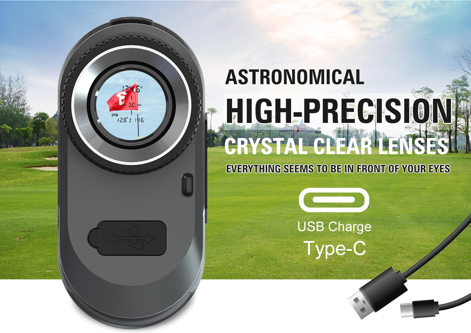 ODM Customized Support 1500m Golf Rangefinder with Slope Function and Binoculars