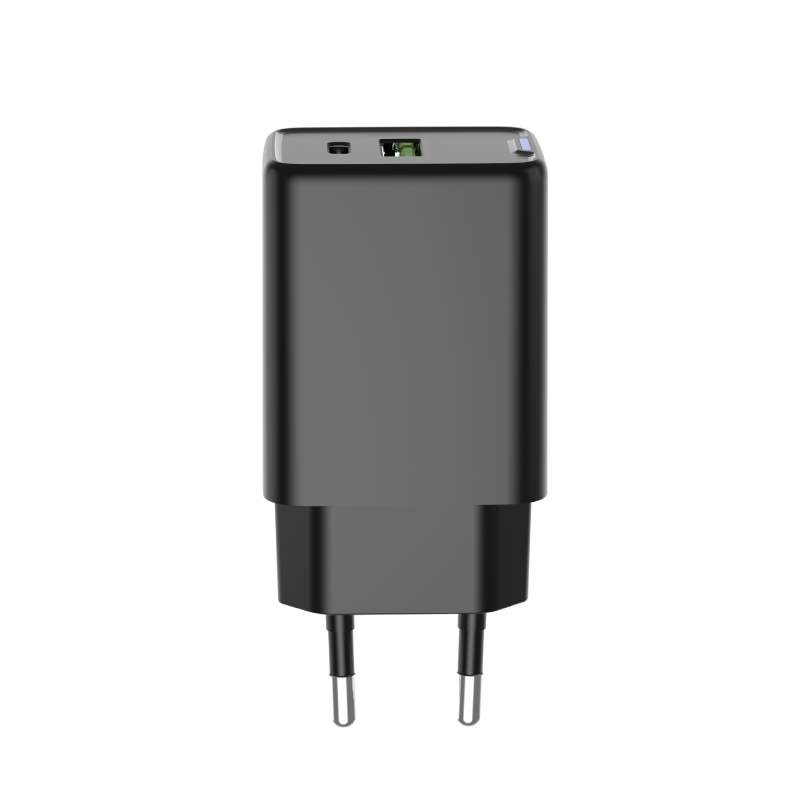 Black GaN USB Charger 45W USB A Wall Charger Fast Type C Charging Block Plug