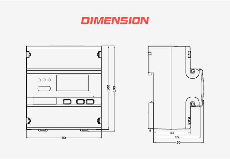 EM537 CT O serie 0-3000A/330mV INDUSTRIAL 3 phase kWh meter MULTI FUNCTION RS485 MODBUS RTU smart energy meter