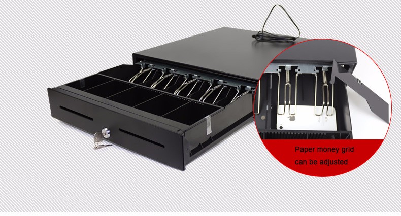 Retail Store Ball Bearing Slide POS Cash Drawer RJ11 Port Cash Tray For Shop