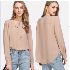 long sleeve casual blouse designs for women