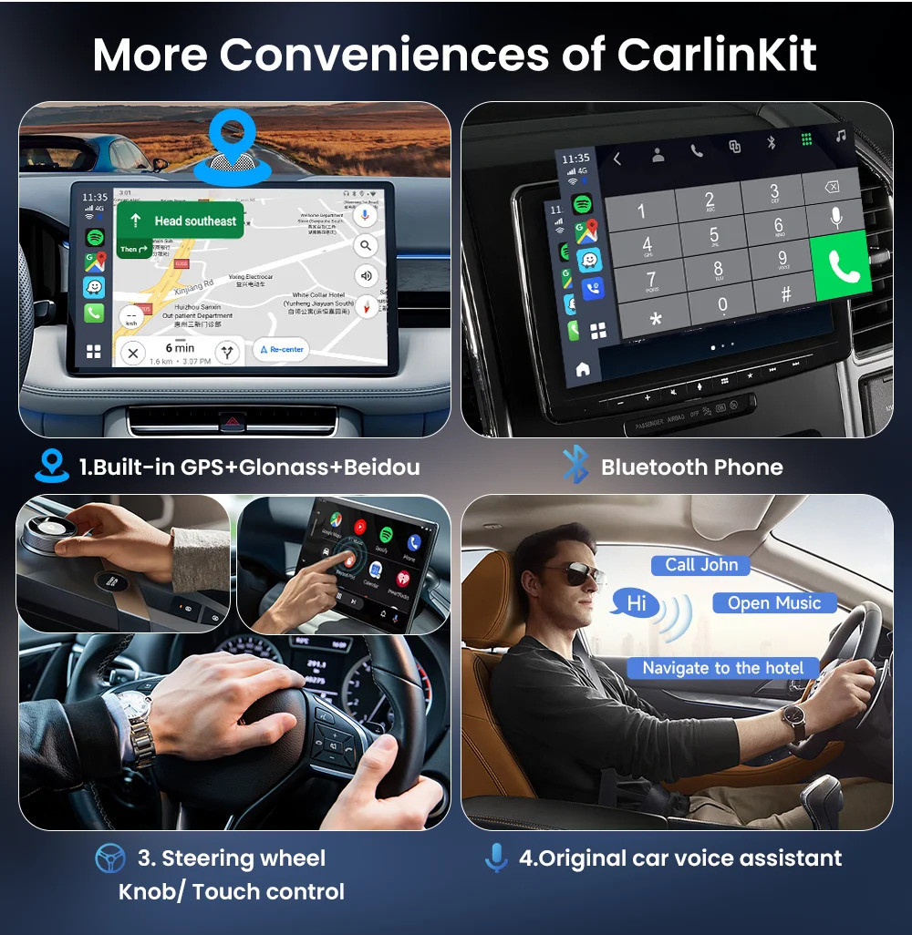 Wired to Wireless Adapter Carplay & Android Auto AI Box CPC200-Tbox SDM660 Android 13 8+128GB 8-Core TV Auto