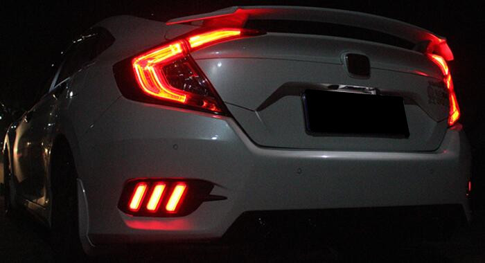 Good Performance LED Daytime Running Lights Fog Lamps And Rear Bumper Lights For Honda New Civic 2016 2018