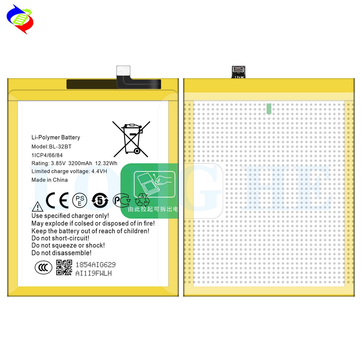 Stock 3200mAh BL-32BT Camon CX AIR mobile phone battery for Tecno CX AIR battery