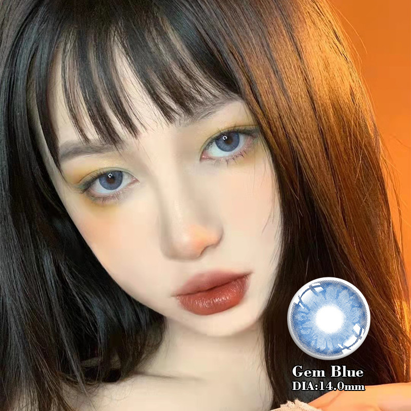 Oem Cosmetic Tricolor Blue Cosplay Contacts Lens 1 Year Without Power PP blister