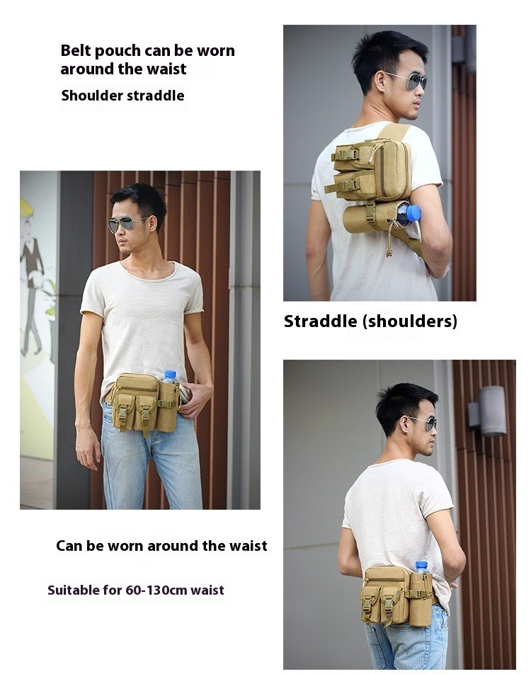 Fanny Pack Men'S Multi-Functional Sports Waterproof Small Fanny Pack Kettle Satchel Outdoor Riding Fishing Travel Kit