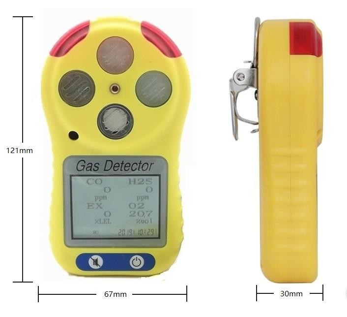 4 In 1 Multi Portable Gas Detector LCD Display With External Gas Pump
